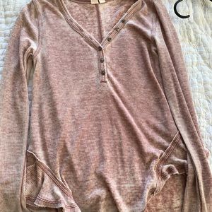 Purple distressed long sleeve